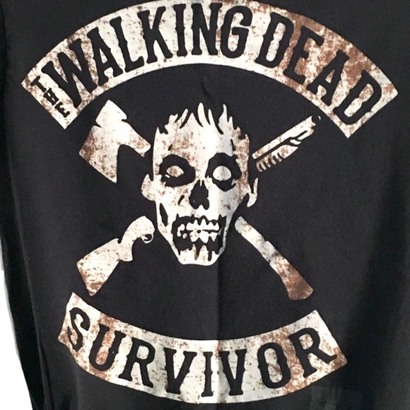 THE WALKING DEAD Survivor Logo Black Short Sleeve T-Shirt Size Small - Picture 3 of 8